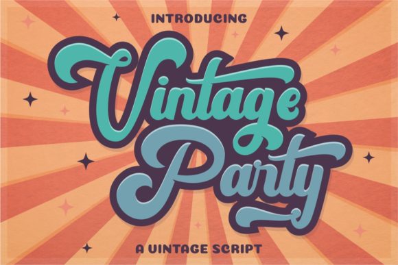 A Bold Vintage Party Font for Modern Web Designers