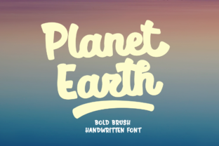 Planet Earth Font: A Warm Brush Typeface for Digital Stories