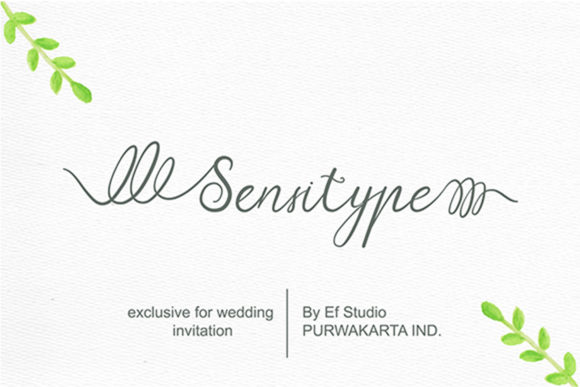 Sensitype: A Handwritten Script Font for Beautiful Craft Projects